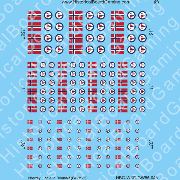 Decal Sheet, Norway GW-1985