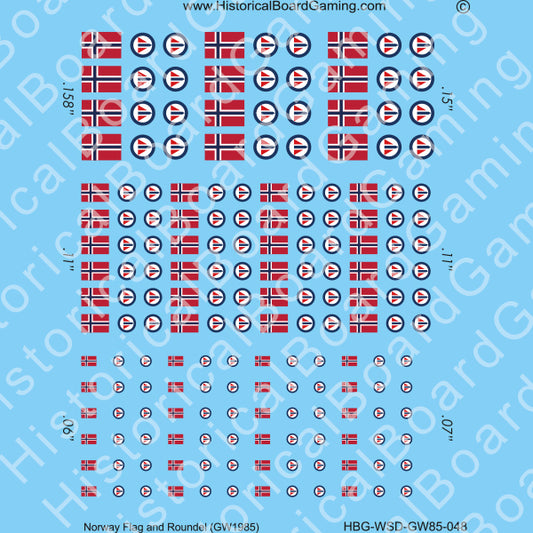 Decal Sheet, Norway GW-1985