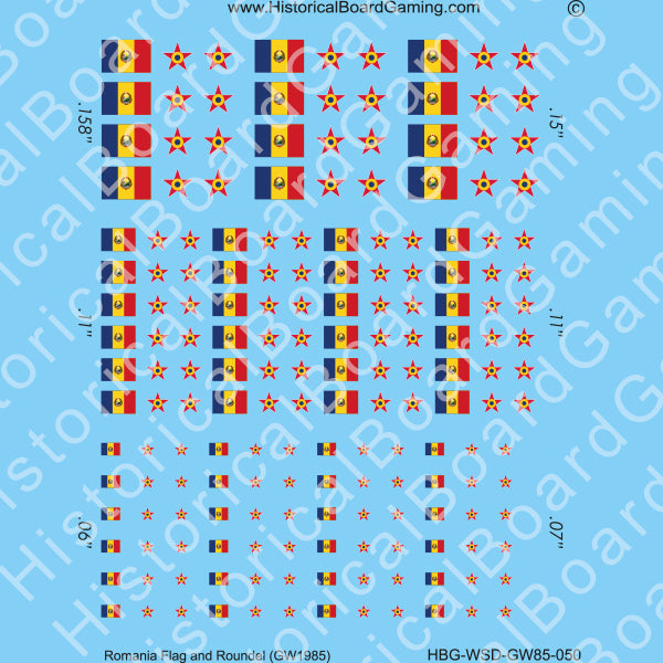 Decal Sheet, Romania GW-1985