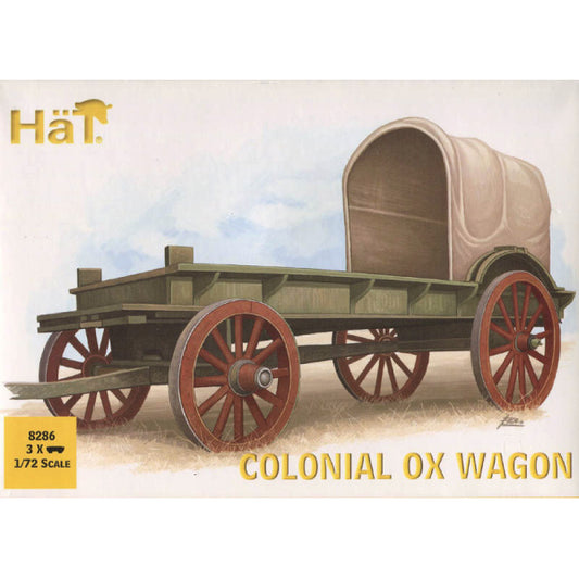 1/72 Colonial Ox Wagon (3 Sets: Wagon, 2 Oxen & 2 Figs) (Hat)
