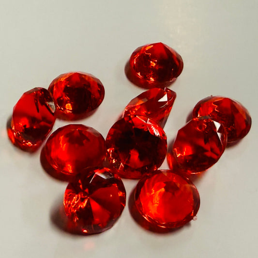 Acrylic Red Gems (10 Piece)