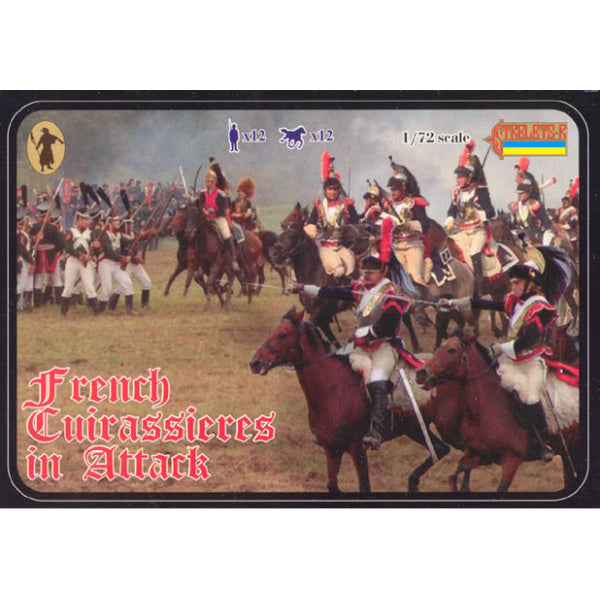 1/72 Napoleonic French Cuirassiers in Attack (re-issue) (STR)