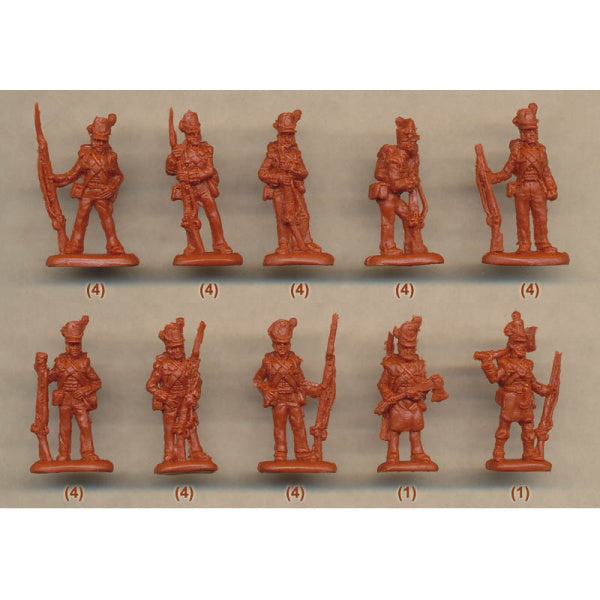 1/72 Napoleonic British Infantry Standing at Ease (STR)