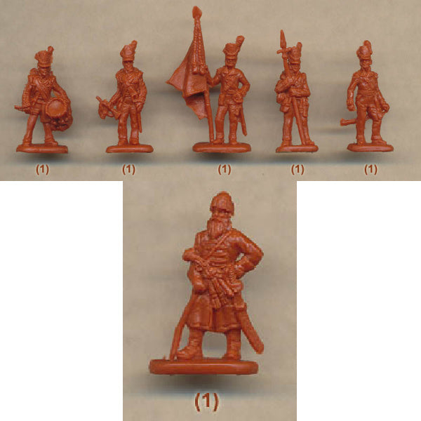 1/72 Napoleonic British Infantry Standing at Ease (STR)