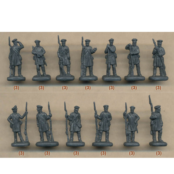 1/72 Napoleonic Landwehr Standing at Ease (STR)