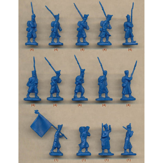 1/72 Napoleonic French Line Infantry on the March 1 (Flanking Companies) (STR)