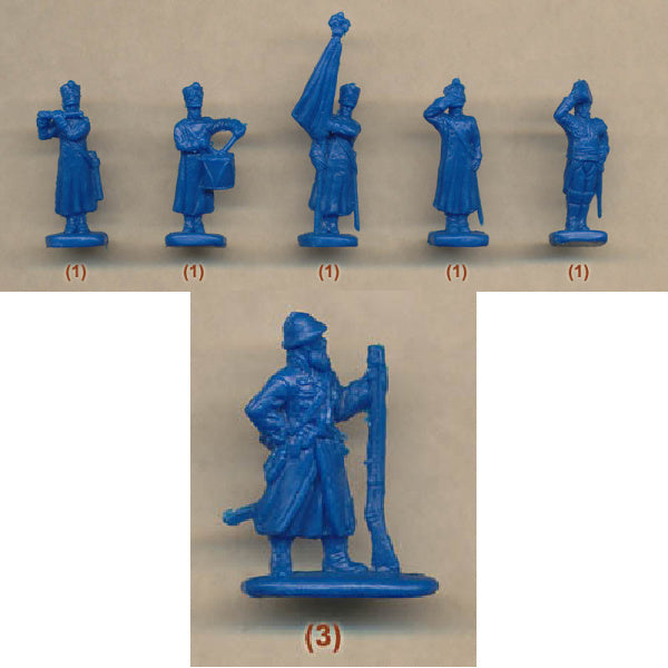 1/72 Napoleonic French Line Infantry Standing at Attention (STR)