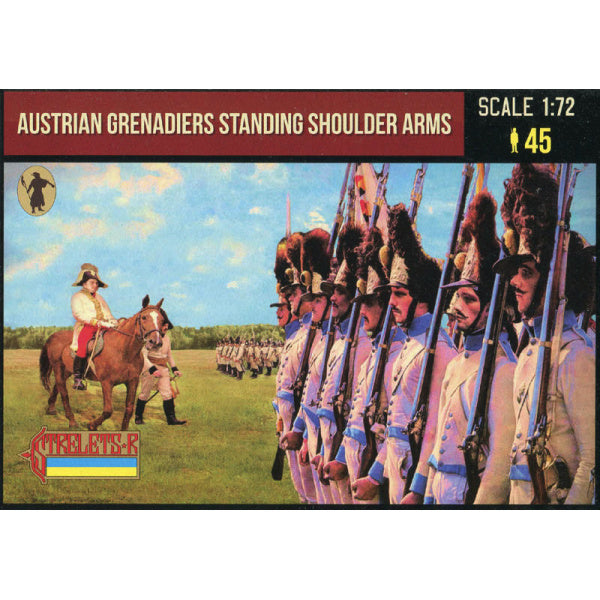 1/72 Napoleonic Austrian Grenadiers Standing Shoulder Arms (STR)