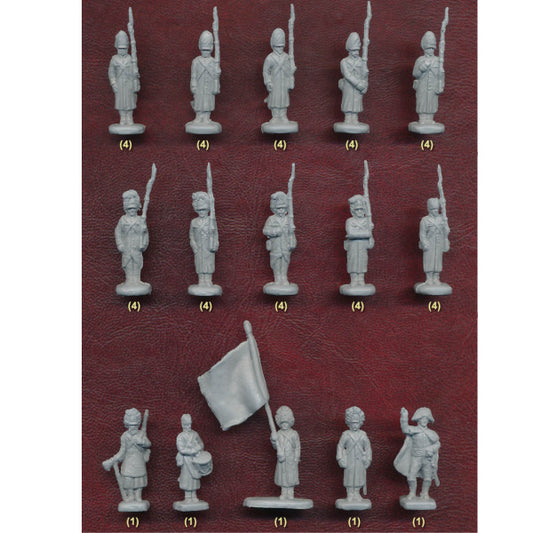 1/72 Napoleonic Austrian Grenadiers in Winter Dress Standing Shoulder Arms (STR)