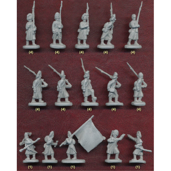 1/72 Napoleonic Austrian Grenadiers in Winter Dress on the March 1 (STR)
