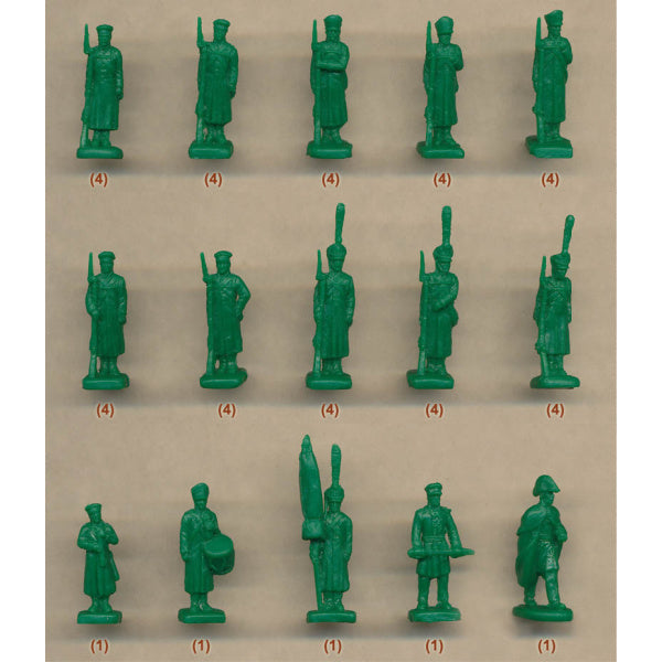 1/72 Napoleonic Russian Infantry in Overcoats Standing Order Arms (STR)