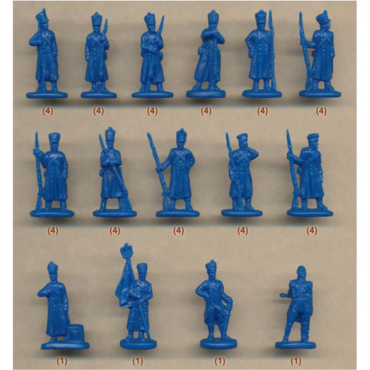 1/72 Napoleonic French Line Infantry at Ease in Winter Dress (Flanking Companies) (STR)