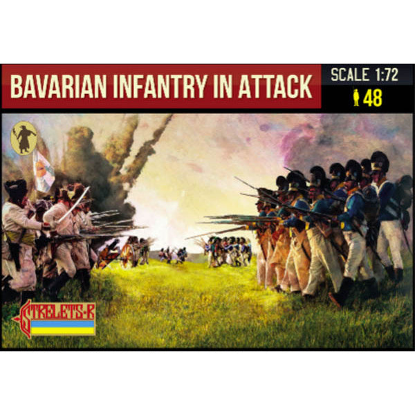 1/72 Napoleonic Bavarian Infantry in Attack (STR)