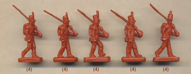1/72 Napoleonic - British Light Infantry on the March (STR)