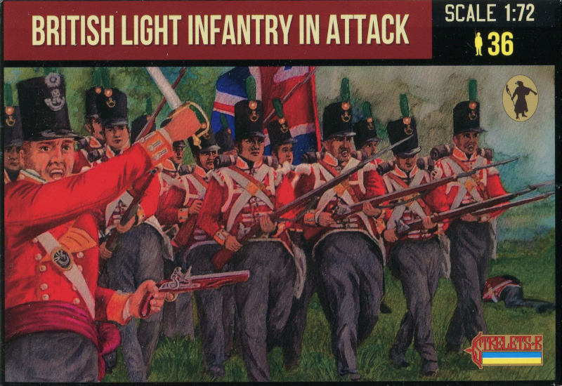 1/72 Napoleonic - British Light Infantry in Attack (STR)