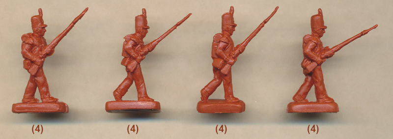 1/72 Napoleonic - British Light Infantry in Attack (STR)