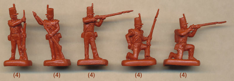 1/72 Napoleonic British Light Infantry Shooting Line (STR)