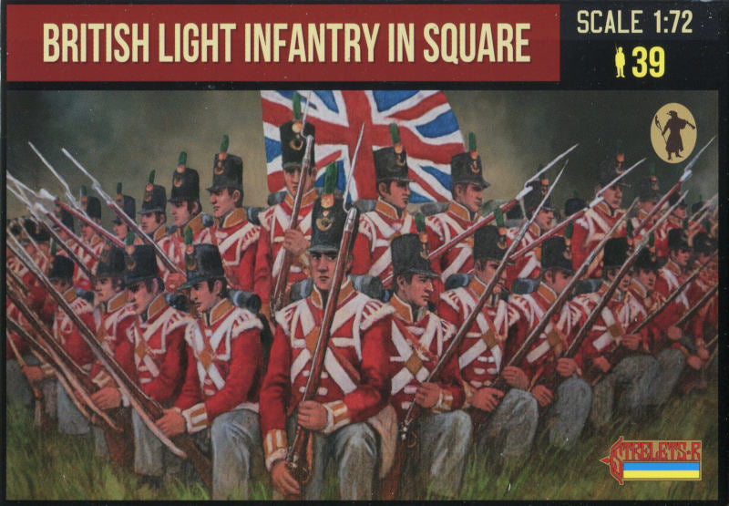 1/72 Napoleonic British Light Infantry in Square (STR)