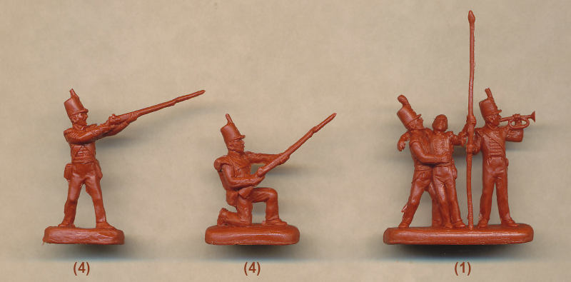 1/72 Napoleonic British Light Infantry in Square (STR)