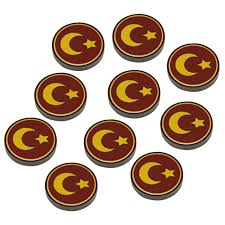 Premium Printed Napoleonic Ottoman Crescent Star (x10)