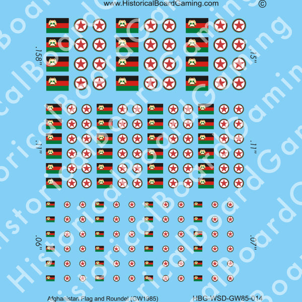 Decal Sheet, Afghanistan GW-1985