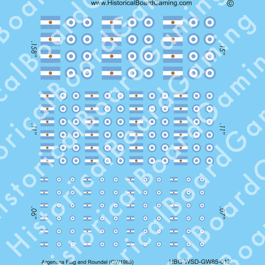 Decal Sheet, Argentina GW-1985