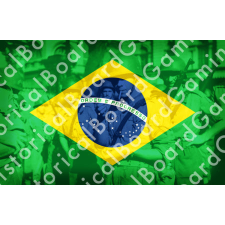 HBG Battle Labels-Brazil Flag w/ Art