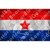 HBG Battle Labels-Croatia Flag Star w/ Art
