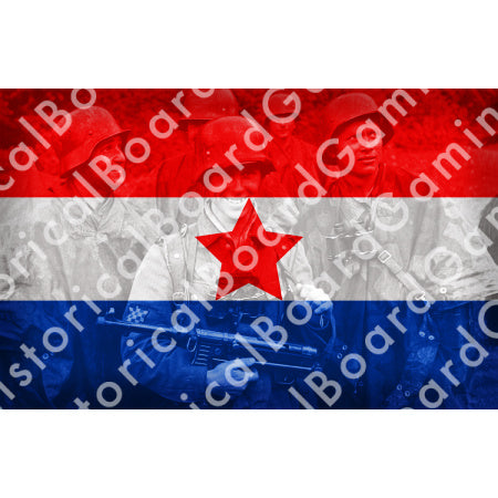 HBG Battle Labels-Croatia Flag Star w/ Art