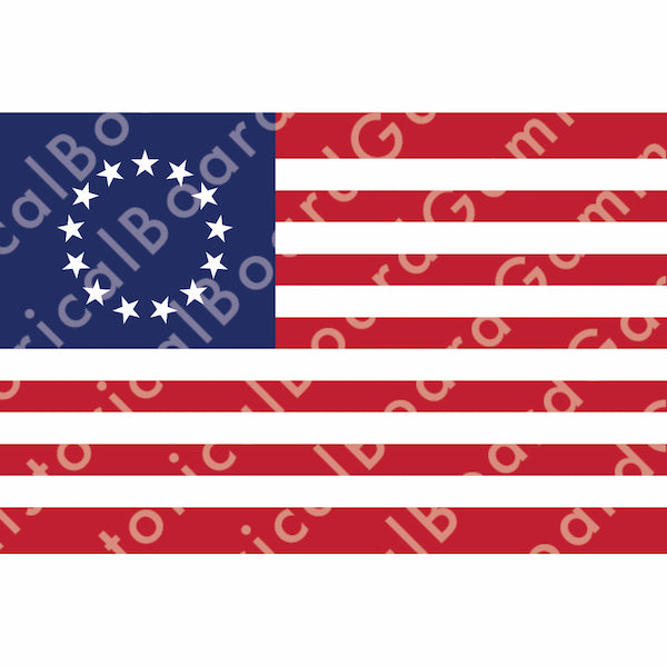 HBG Battle Labels- Betsy Ross Flag (1777)