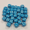 Opaque 12mm Dice w/ Rounded Corners Light Blue w/ White Pips (36 Pk)