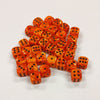 Opaque 12mm Dice w/ Rounded Corners Orange w/Black Pips (36 Pk)