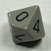 16 mm10 Sided Die Dk Grey w/Black Numbers Opaque (x5)
