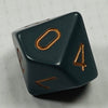 16 mm10 Sided Die Dk Grey w/Gold Numbers Opaque (x 5)