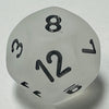 D12 (16mm) Die-Clear Frosted (x 5)