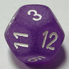 D12 (16mm) Die-Purple Frosted (x5)