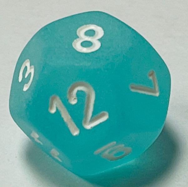 D12 (16mm) Die-Teal Frosted (x 5)