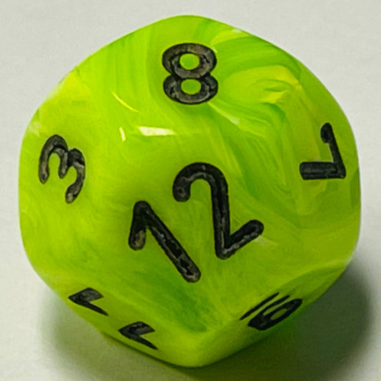 D12 (16mm) Green/Black Die-Vortex (x5)