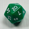 D20 Opaque Dice Green w/White #s (x 5)