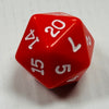 D20 Opaque Dice Red w/White #s (x 5)