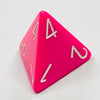 D4 Opaque Dice Pink w/White #s (x 5)