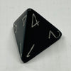 D4 Opaque Dice Black w/White #s (x 5)
