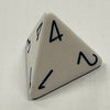 D4 Opaque Dice White w/Black #s (x 5)