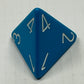 D4 Opaque Dice Blue w/White #s (x 5)