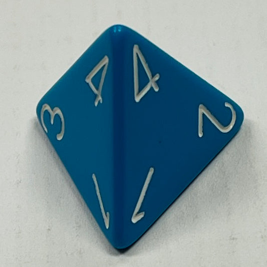 D4 Opaque Dice Blue w/White #s (x 5)