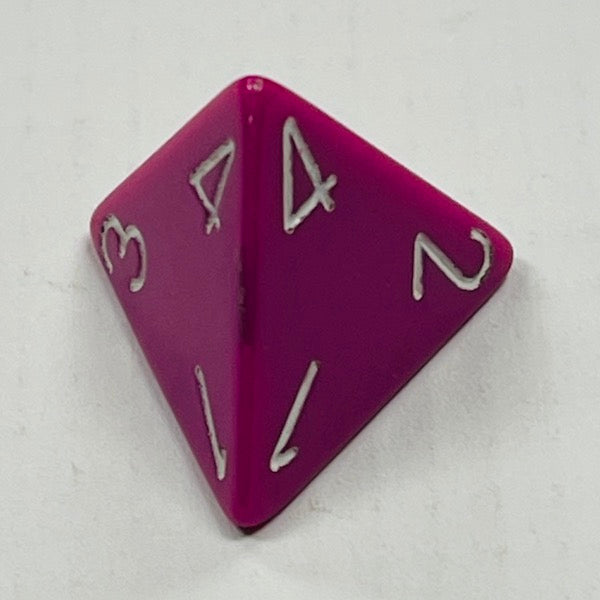 D4 Opaque Dice Purple w/White #s (x 5)