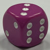 D6 (16mm) Die-Opaque Light Purple w/ White Pips (x5)