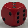 D6 (16mm) Die-Opaque Red w/ Black Pips (x5)