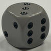 D6 (16mm) Die-Opaque Dark Grey w/ Black Pips (x5)