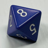 D8 Opaque Dice Purple w/White #s (x 5)